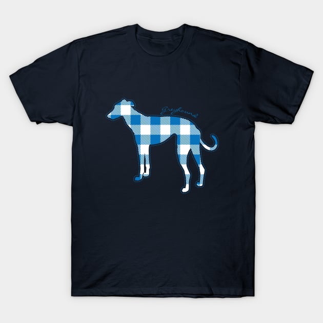 Plaid Greyhound T-Shirt by PiDesignzDelta